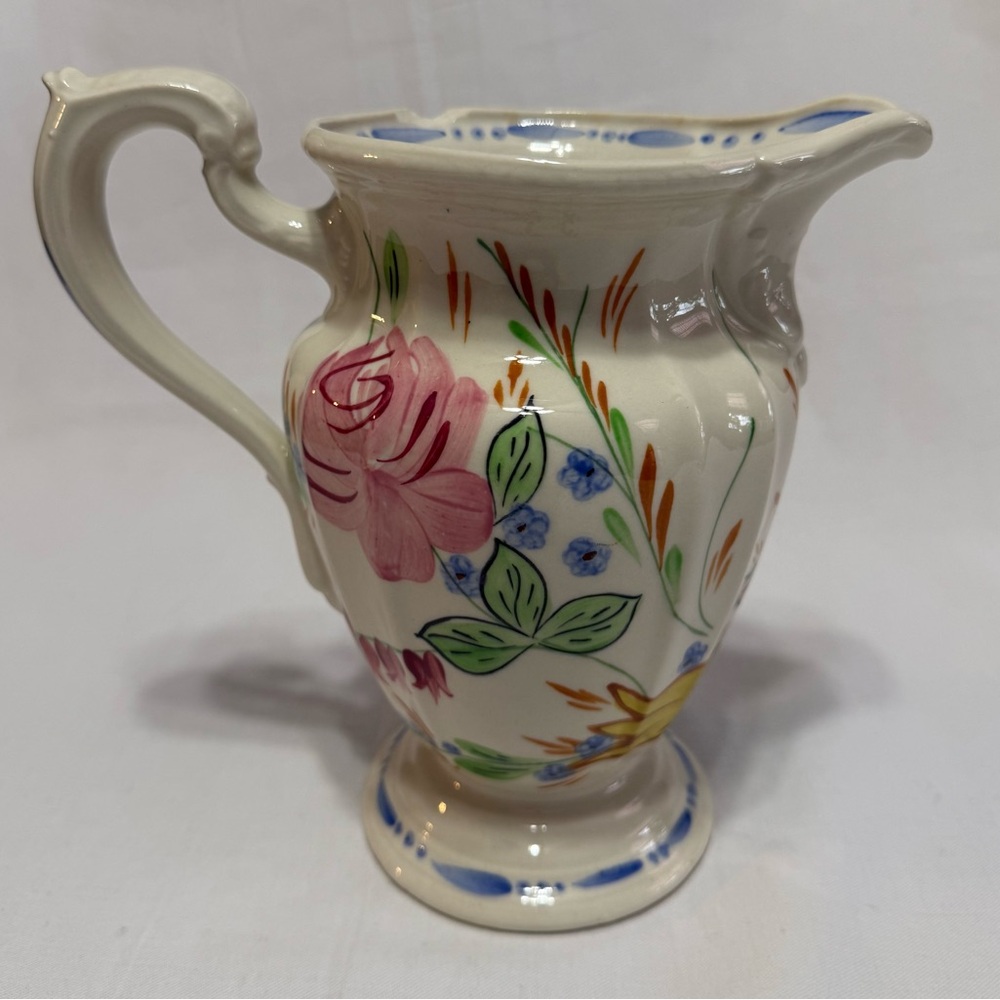 Blue Ridge Floral Ceramic Pitcher - Picture 2 of 9